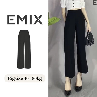 Quần công sở nữ ống suông khoá sườn vải tuyết mưa EMIX Q030/P0K35