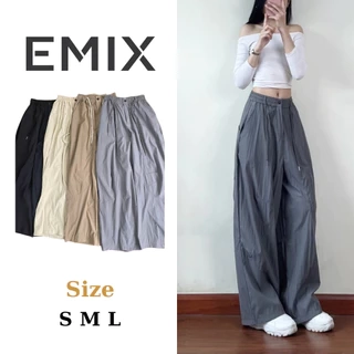Quần harem parachute pants vintage bigsize 2 túi dáng thụng Emix
