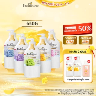 Sữa tắm hương nước hoa Pháp Enchanteur Deluxe 650g - Mềm mịn như lụa Lưu hương 24H
