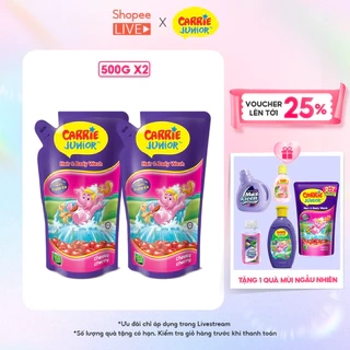 Combo 2 Túi Sữa Tắm Gội Cho Bé Carrie Junior hương Cheeky Cherry 500G - Live