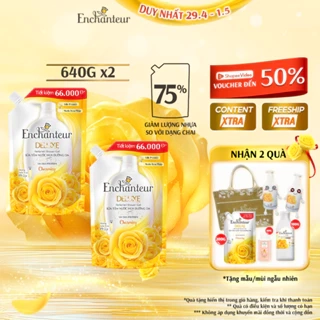 Combo 2 Túi Sữa tắm hương nước hoa Enchanteur Charming 640g x 2