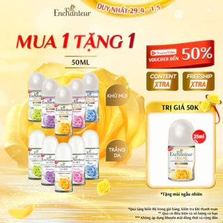 Lăn khử mùi Enchanteur trắng da / hương nước hoa Pháp tinh tế, không để lại vệt ố vàng 50ml
