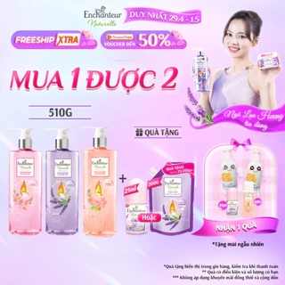 Sữa tắm dưỡng da thiên nhiên Pháp Enchanteur Naturelle hương 510g (Tặng mùi ngẫu nhiên)
