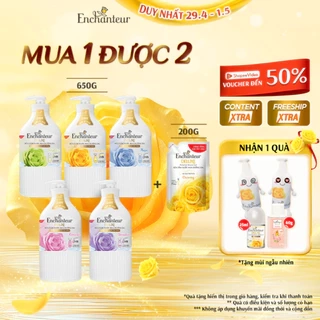 Sữa tắm hương nước hoa Pháp Enchanteur Deluxe 650g - Lưu hương 24H (Tặng mùi ngẫu nhiên)