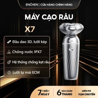 Máy cạo râu Enchen X7 đầu cắt 3D chống nước IPX7, lưỡi dao tự mài, pin chờ 90 ngày - BH 6 tháng