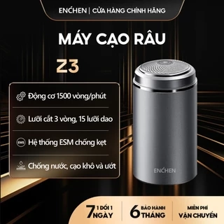 Máy cạo râu mini Enchen Z3 lưỡi dao 3 vòng tự mài, chống kẹt râu, pin dùng đến 3 tháng - BH 6 tháng