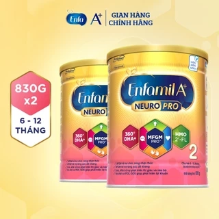 Bộ 2 lon Sữa Bột Enfamil A+ Neuropro 1 - FL HMO Vị Nhạt Dễ Uống – 400g