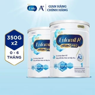 Bộ 2 lon Sữa Bột Enfamil A2 Neuropro 1 dành cho trẻ từ 0 - 6 tháng – 350g