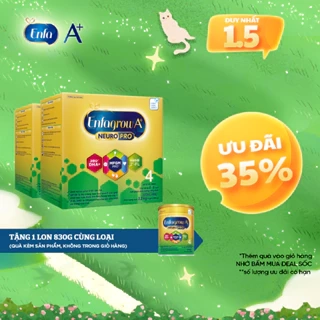 Bộ 2 Sữa Bột Enfagrow A+ Neuropro 4 - FL HMO Vị Nhạt Dễ Uống -2.2kg/hộp
