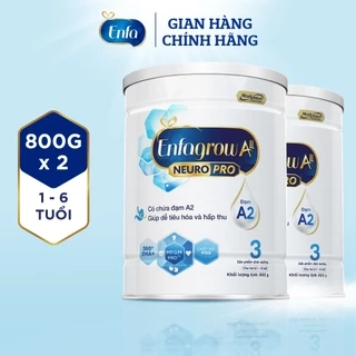 Bộ 2 lon Sữa bột Enfagrow A2 Neuropro 3 dành cho trẻ từ 1-6 tuổi – 350g
