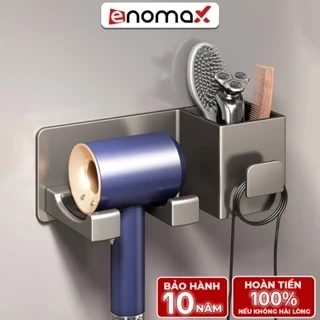Giá đỡ máy sấy tóc Enomax dán tường chắc chắn, Chất liệu Nhôm hàng không, tặng kèm keo dán. Bảo hành 10 năm (Eno-0401)