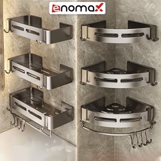 Kệ góc nhà tắm Enomax đựng đồ đa năng dán tường, chịu lưc. Chất liệu nhôm hàng không cao cấp, chống gỉ sét ( Eno 0107 )