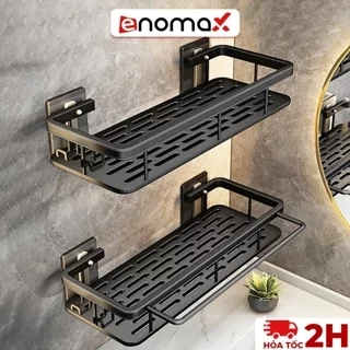 Kệ nhà tắm dán tường Enomax để mỹ phẩm, xà phòng, để đồ gọn gàng và sạch sẽ. Chất liệu nhôm hàng không (Eno 0145)