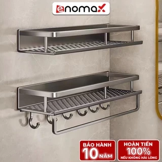 Kệ nhà tắm Enomax dán tường để đồ đa năng, đựng mỹ phẩm, dầu gội... Nhôm hàng không cao cấp. Bảo Hành 10 Năm (Eno 0112)