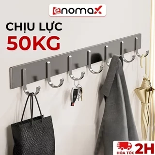 Móc treo quần áo Enomax dán tường, treo đồ đa năng, chịu lực lên đến 50KG, chất liệu Thép Carbon cao cấp, chống gỉ sét