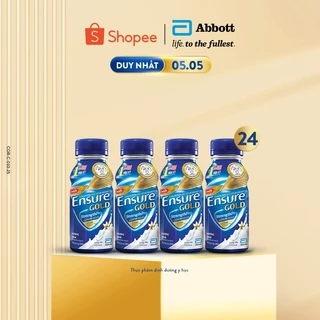 Thùng 24 chai Ensure Vigor/GOLD 237ml chai phiên bản mới