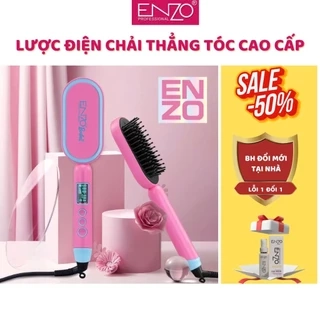 Lược điện chải tóc ENZO 4102B thương hiệu ý , sấy tạo kiểu tóc chuẩn salon BH 5 NĂM