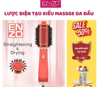 Lược điện chải tóc ENZO 6214 thương hiệu italia , lược điện 4IN1 sấy uốn duỗi  BẢO HÀNH 5 NĂM