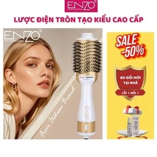 Lược điện ENZO 4134 Thương hiệu ITALIA lược tròn tạo kiểu tóc chuyên nghiệp 4 trong 1 chải tóc thổi khí nóng