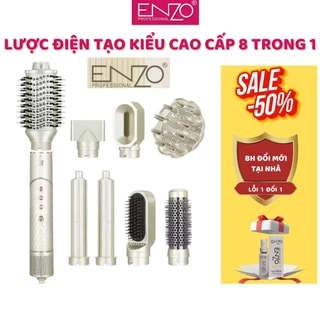 Lược điện ENZO 755,759 Thương hiệu Italia, máy uốn tóc đa năng 7in1 với công nghệ ion âm Bảo hành 5 năm