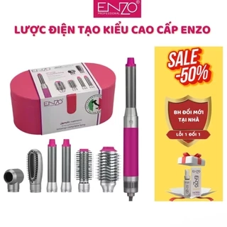 Lược điện tạo kiểu tóc ENZO 4133, 4144 lược chải tóc ion âm 6 trong 1, Bảo Hành 5 Năm
