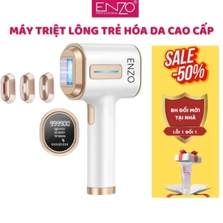 Máy triệt lông ENZO cao cấp, công nghệ IPL giảm thâm trẻ hóa da, triệt lạnh ICE, Bảo Hành 10 Năm