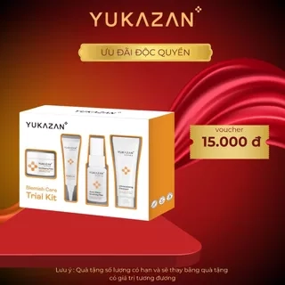 Bộ Dùng Thử Yukazan Blemish Care Chăm Sóc Da Mụn Trial Kit ( 4 sản phẩm) - Giảm mụn viêm, giảm mụn