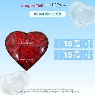 Hộp quà tặng ĐẸP+ Store gồm hoa sáp thơm 20*20*20cm