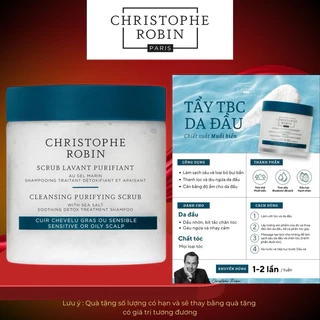 Tẩy tế bào chết da đầu chiết xuất Muối biển Christophe Robin