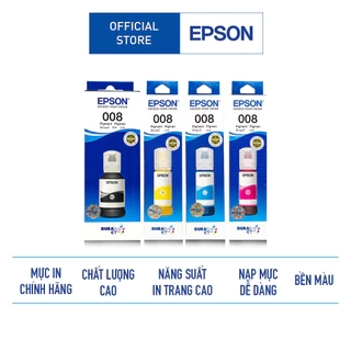 Mực Epson 008 Dùng Cho Máy L6460,L6490,L6570, L6580, L15150, L15160 Màu In Sắc Nét Tích Hợp Khả Năng Chống Nước