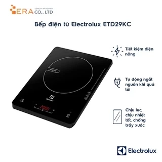 Bếp điện từ Electrolux 2000W ETD29KC / ETD29MKC ( Tặng kèm nồi ) - Hàng chính hãng