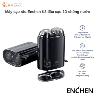 Máy cạo râu Enchen K8 đầu cạo 2D chống nước - Hàng chính hãng