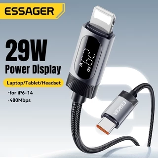 Cáp dữ liệu sạc nhanh Essager USB-C sang L 29W Công suất hiển thị kỹ thuật số