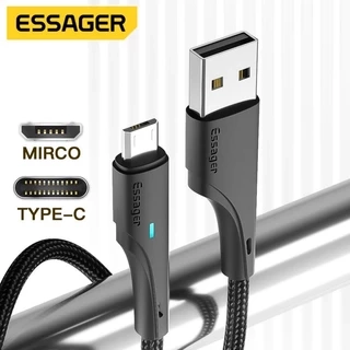 Cáp sạc nhanh Essager 3A Type C/Micro/iP Usb 0.25m/1m/2m/3M cho điện thoại Android