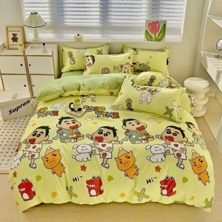 Bộ chăn ga gối cotton poly cute mẫu mới ETAMI miễn phí bo chun ga trải giường