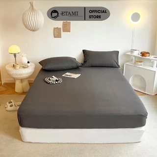 Bộ ga gối cotton tici ETAMI nhiều màu basic miễn phí bo chun cho drap giường ga trải giường