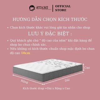 Phí can nối thêm vải đối với đệm dày từ 18cm ETAMI đủ kích thước ga