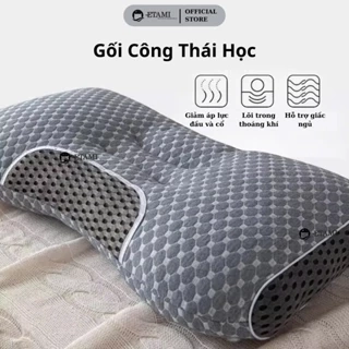 Ruột gối matxa chống đau mỏi vay gáy thế hệ mới ETAMI bedding, kháng khuẩn, bông Microfiber, mềm êm, kích thước 48x74cm
