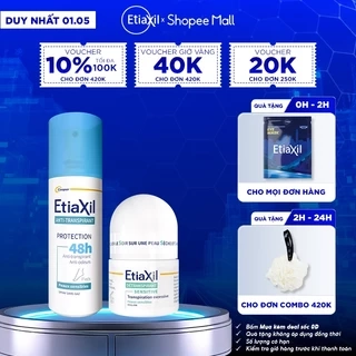 Combo lăn khử mùi chuyên sâu Etiaxil 15ml và xịt khử mùi hôi chân Etiaxil 100ml