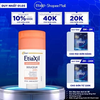 Sáp Cam Khử Mùi Và Ngăn Mồ Hôi Khô Thoáng 24h Etiaxil 40ml