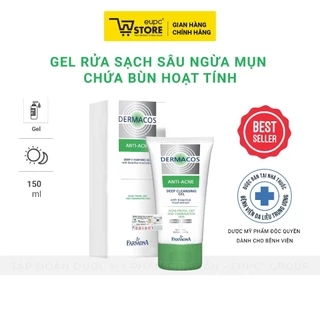 Gel Rửa Sạch Sâu Giảm Mụn Chứa Bùn Hoạt Tính Farmona Dermacos Anti-Acne 150ml Cho Da Hỗn Hợp, Nhạy Cảm EUPC STORE