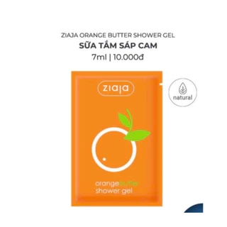 Ziaja Orange Butter Shower Gel 7ml - Sữa tắm Sáp Cam