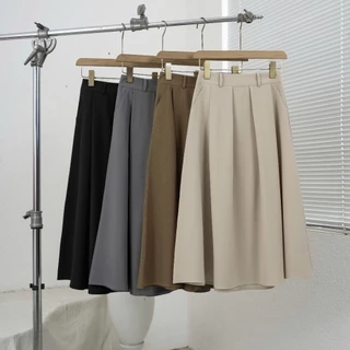 Chân váy ly hộp 279 dáng xòe dài 80cm – Chất vải gold Hàn cao cấp, mềm mịn, che dáng tốt