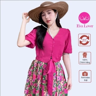 Set bộ áo 1 màu mix chân váy hoa dáng dài kiểu dáng trẻ trung năng động Evalover