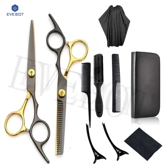 Bộ kéo tóc EVEBOT 10 chiếc, để cắt tóc, làm tóc chuyên nghiệp, đánh bóng bề mặt, cắt tóc