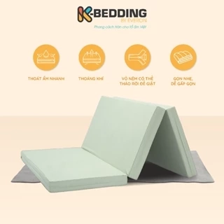 Nệm Bông Ép K-Bedding by Everon chất vải microfiber KMS, dòng mềm nhiều kích thước bảo hành 5 năm (màu ngẫu nhiên)