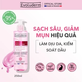 Gel rửa mặt ngăn ngừa mụn Evoluderm Anti-Blemish Purifying Cleansing Gel chiết xuất bưởi hồng hoa cúc và zin C 250ML