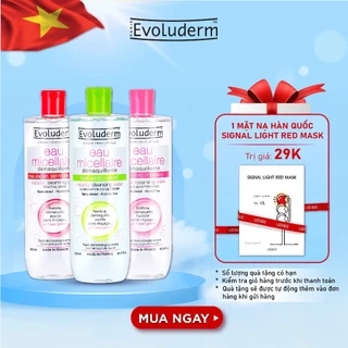 Nước tẩy trang Evoluderm Eau Micellaire 500ml (Tùy Chọn)