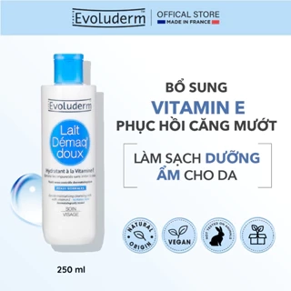 Sữa tẩy trang rửa mặt Evoluderm bổ sung Vitamin E giúp dưỡng ẩm và làm tươi trẻ làn da 250ml