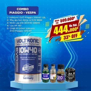 Combo Dầu Nhớt Voltronic Vespa Piaggio 1.3L